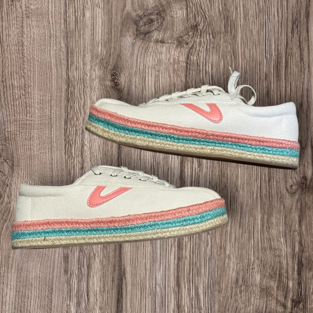 EUC Tretorn Nylite Plus Espadrille Platform Lace Up Casual Sneaker Women’s
